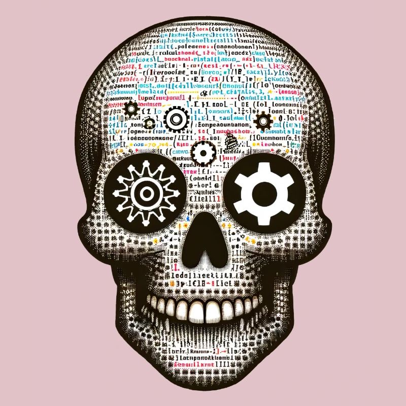 Matrice numérique du programmeur Code Master Skull Tee