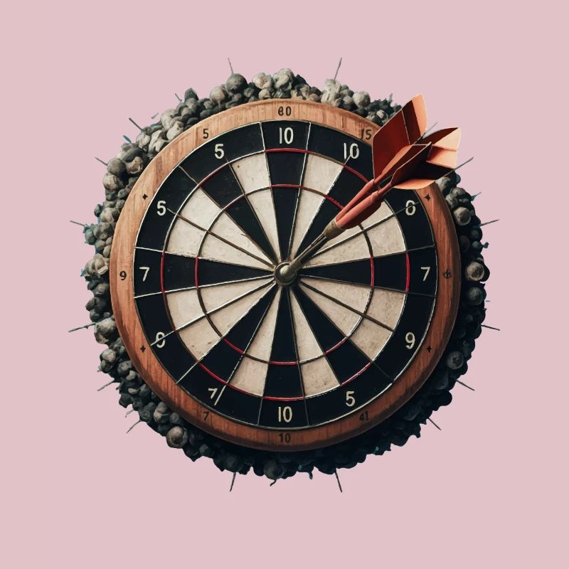 JEU DE FLÉCHETTES AVEC FLÉCHETTES DEDANS
