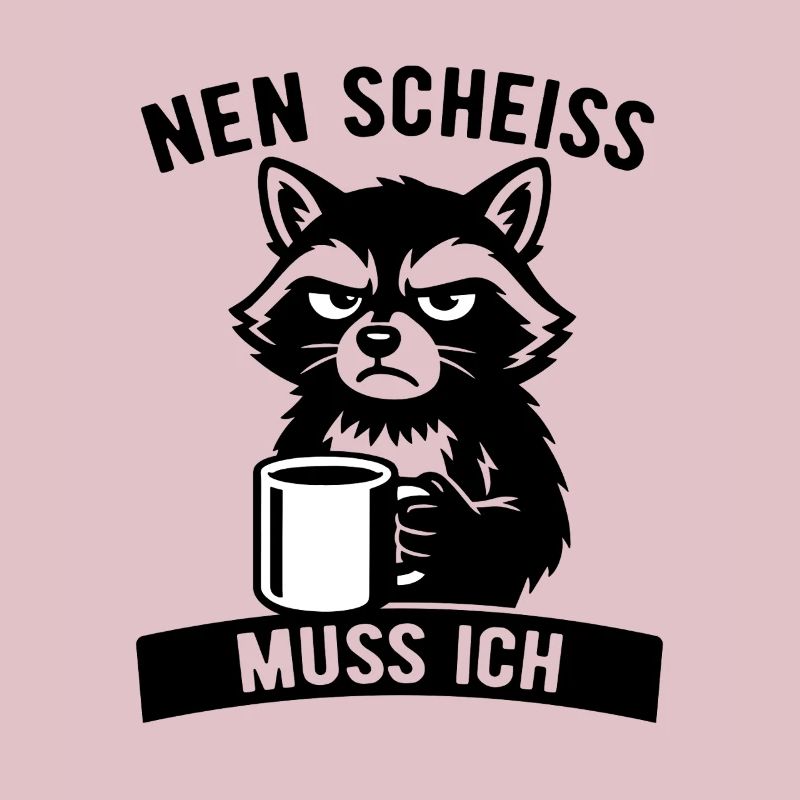 Frecher Waschbär - Nen Scheiß muss ich - Kaffee