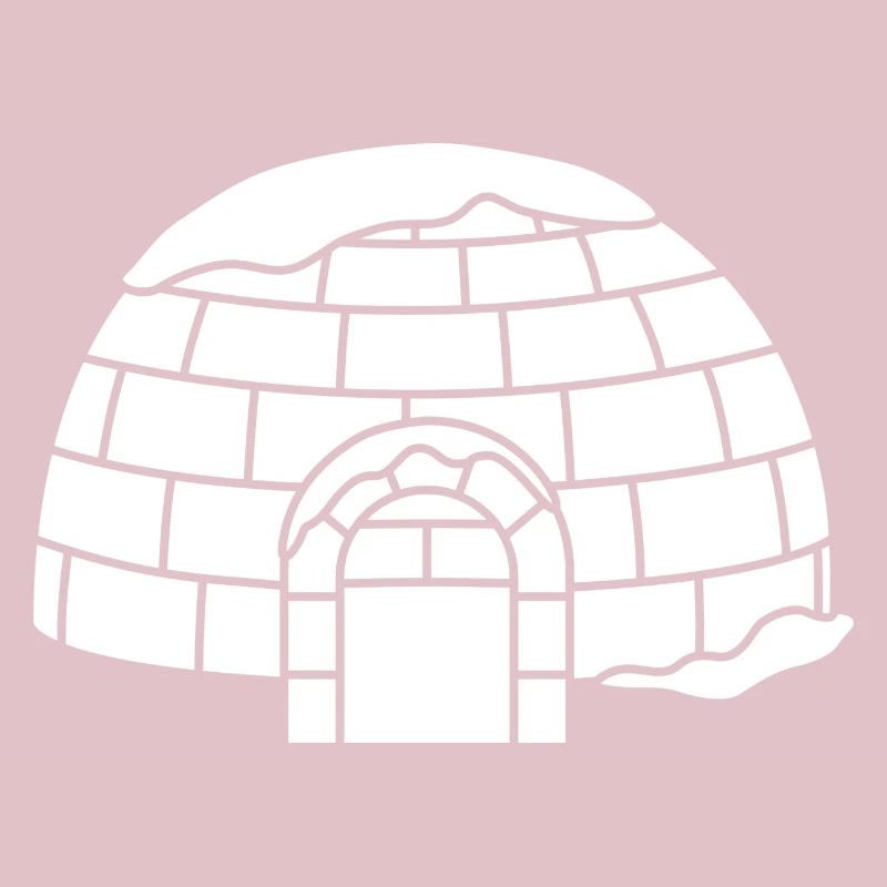 Maison de neige en forme de dôme igloo Eskimo Inuit