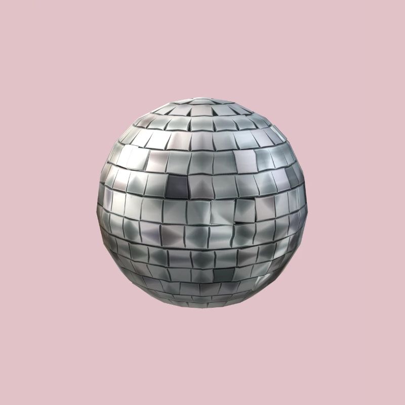 Zilveren discobal