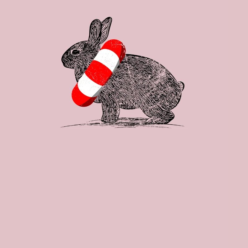 Funny Swimming Ring Rabbit Gift