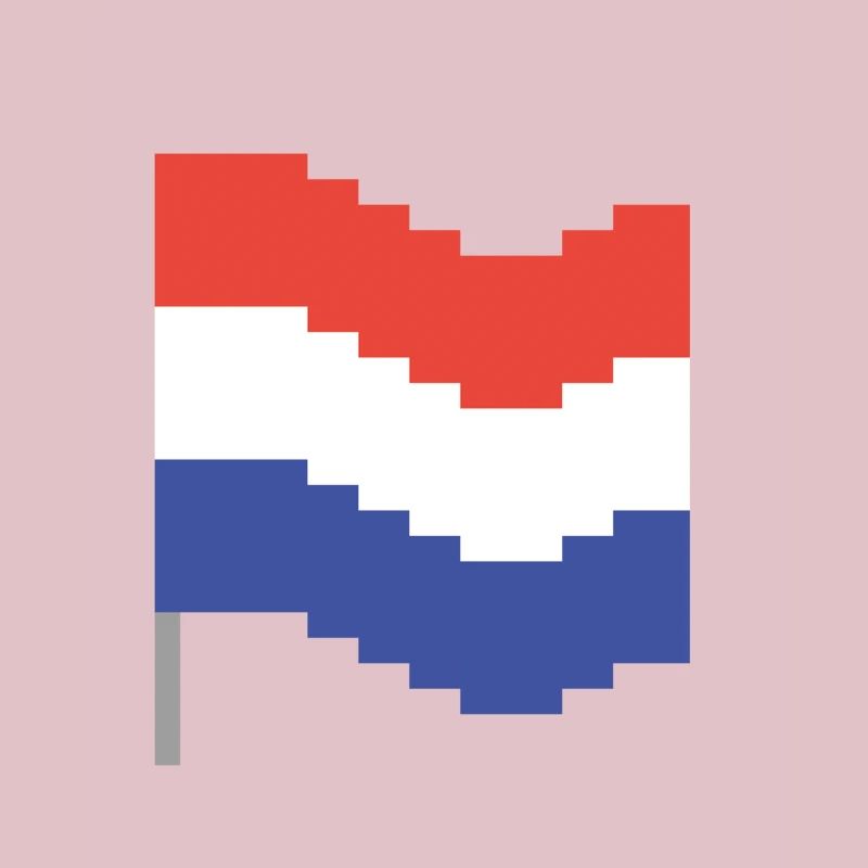 Pays-Bas Drapeau Pixel Art