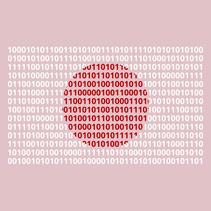 Japan Flagge Zahlen Binärcode Byte Bit Code