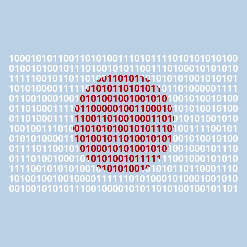 Le drapeau du Japon numérote le code binaire codé en bits