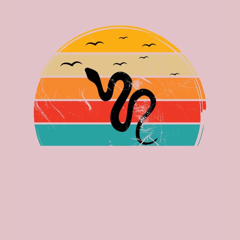 Snake Retro Reptile Python Idée cadeau