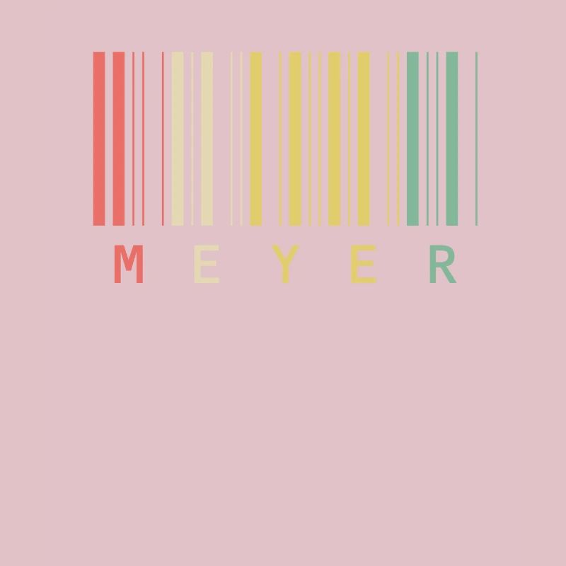 Meyer Family Name Bar Code Barcode Gift