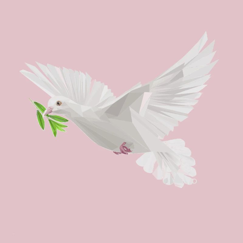 colombe paix polygone