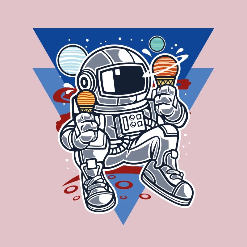 Astronaut Eis Cartoon / geschenkidee lustig