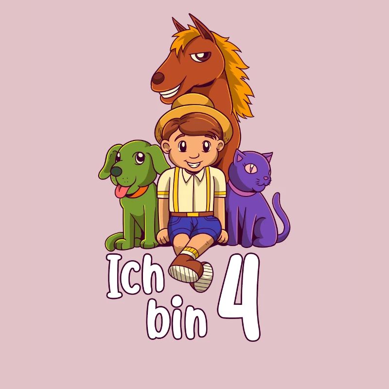 Geburtstagsshirt Bauernhof - 4 Geburtstag Junge