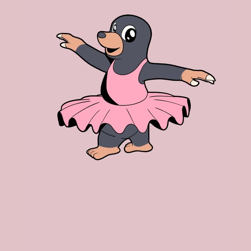 Comic Mole Dances Ballet - Ballerine