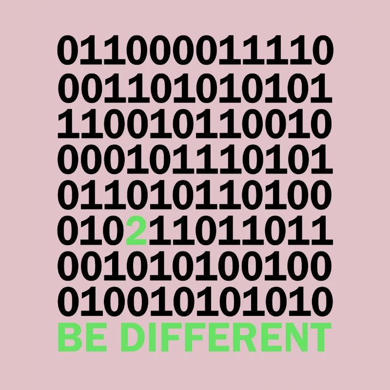Cadeau Be Different Binary Code Nerd