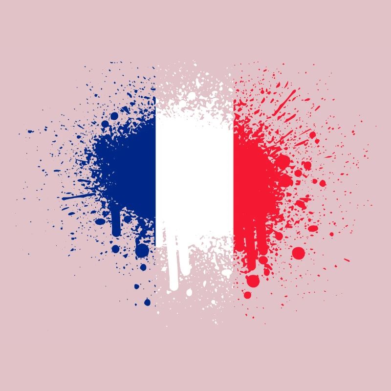 France Drapeau Éclaboussures de couleur