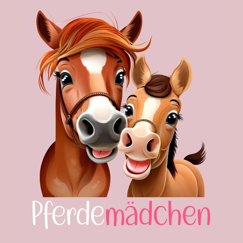 Pferdemädchen Pferdeshirt Pferd Comic Mädchen Süß