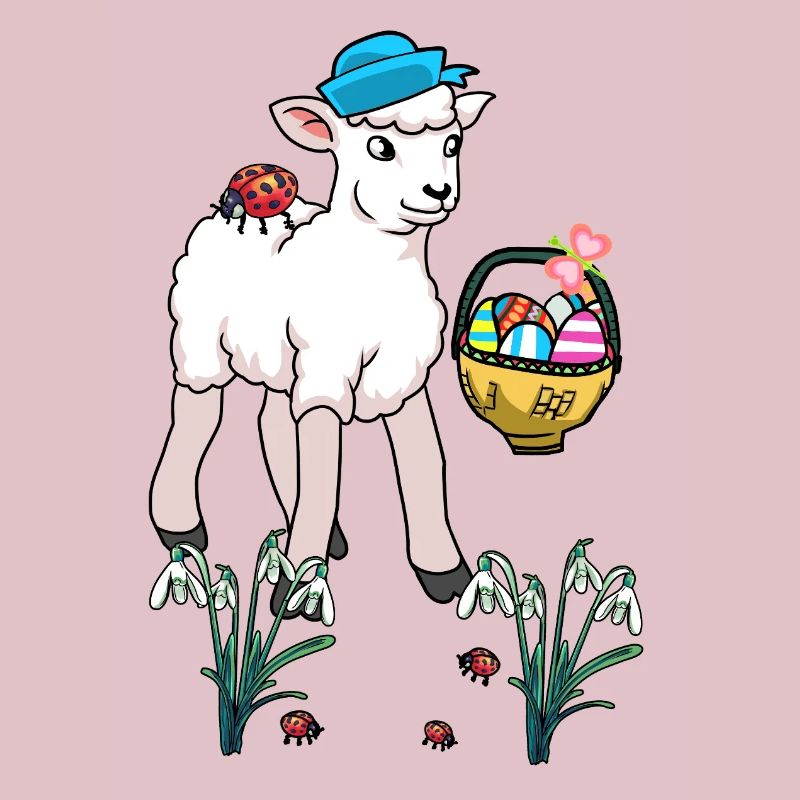 Easter Sheep Sheep Easter Eggs Child Easter Lamb
