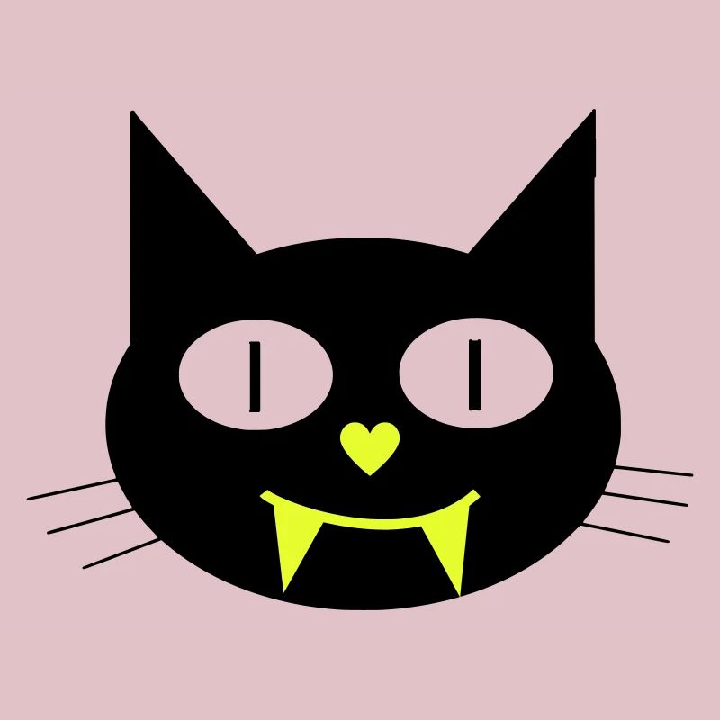 Chat vampire d’Halloween avec des chiens