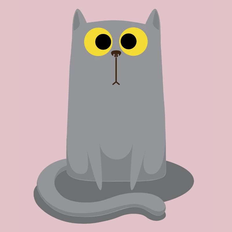 Graue Katze sitzen