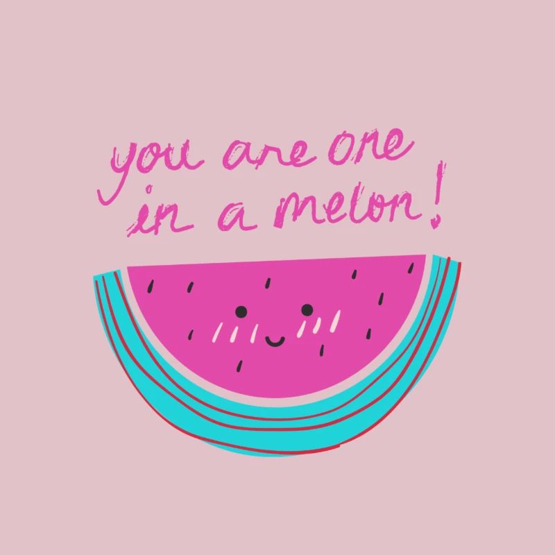Pastèque avec phrase
