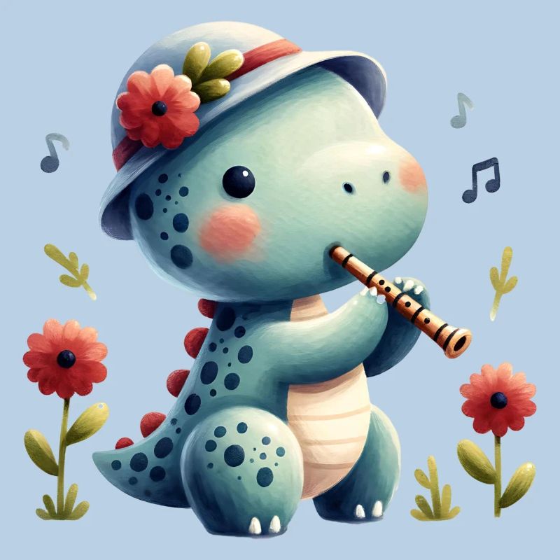 Conception de flûte mignonne de jeu de dinosaure