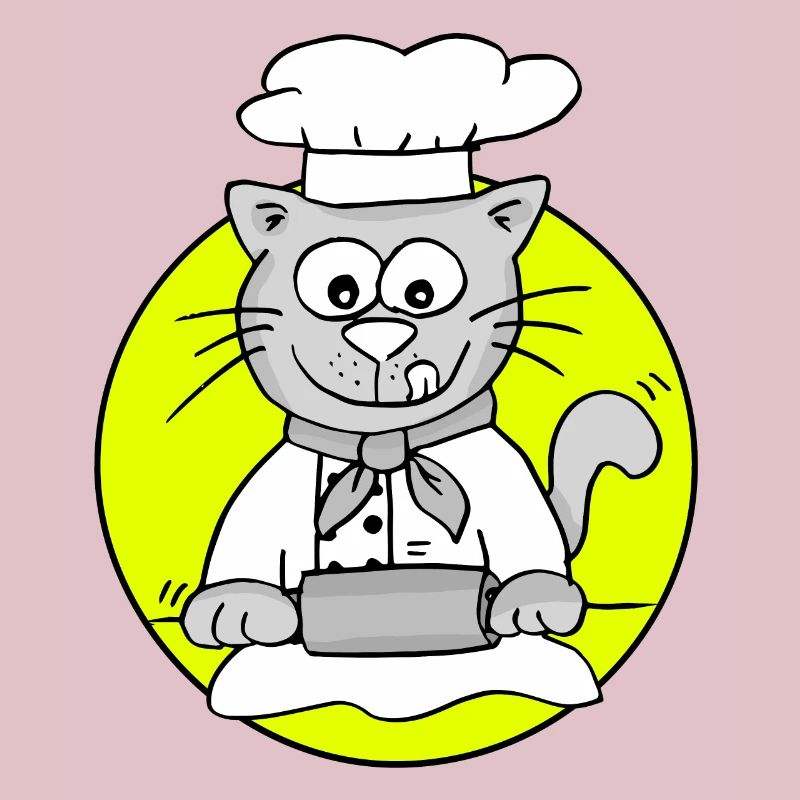 Retro Baker Cat - Profession Baker