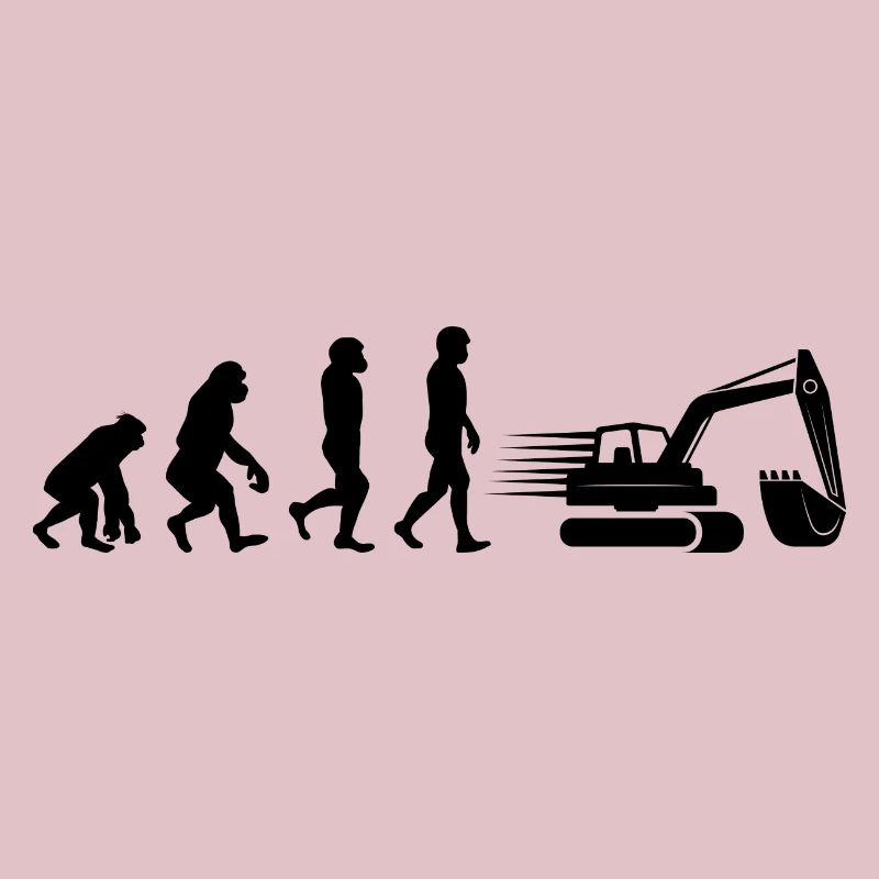 Excavator Backhoe Operator Evolution Funny
