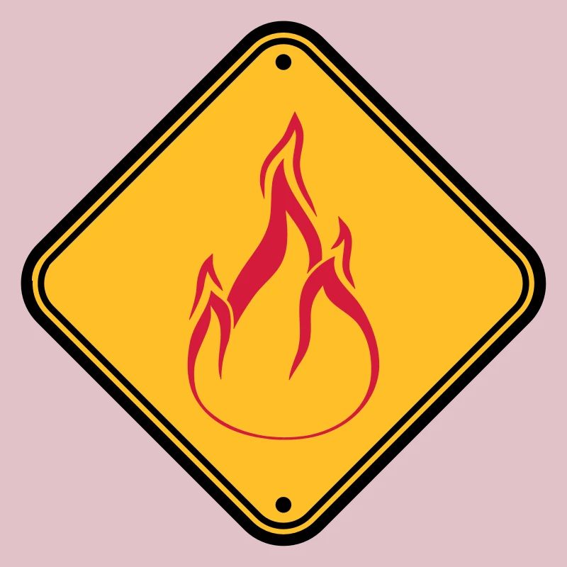 Shield note warning caution caution danger feu