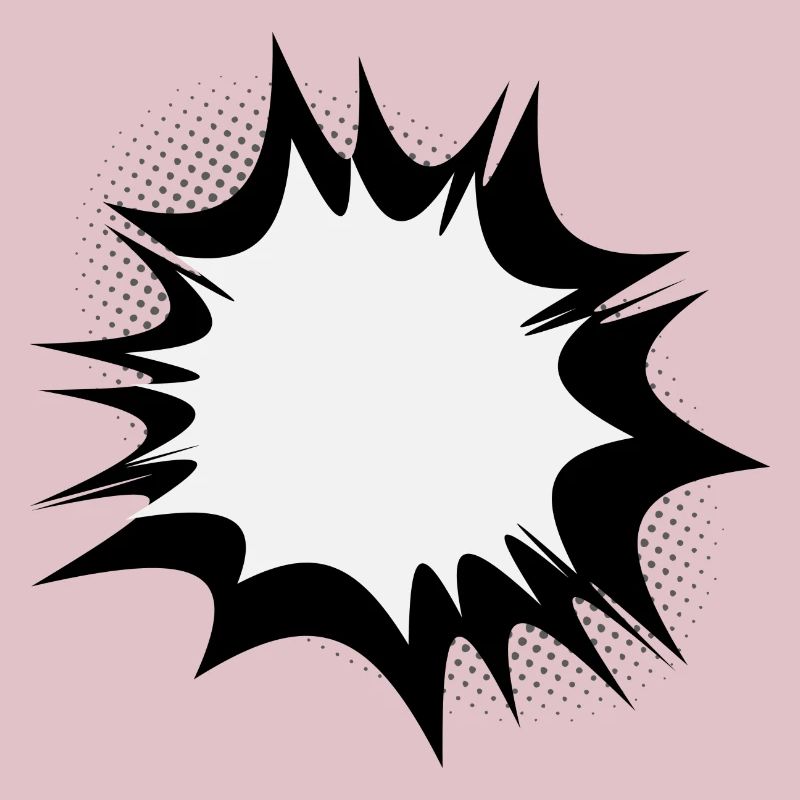 Comic speech bubble explosion