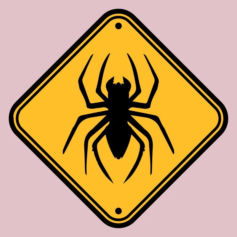 shield warning caution hazard caution zone spider