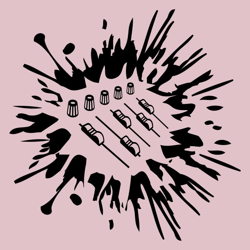 Gouttes de console de mixage d’éclaboussures de couleur