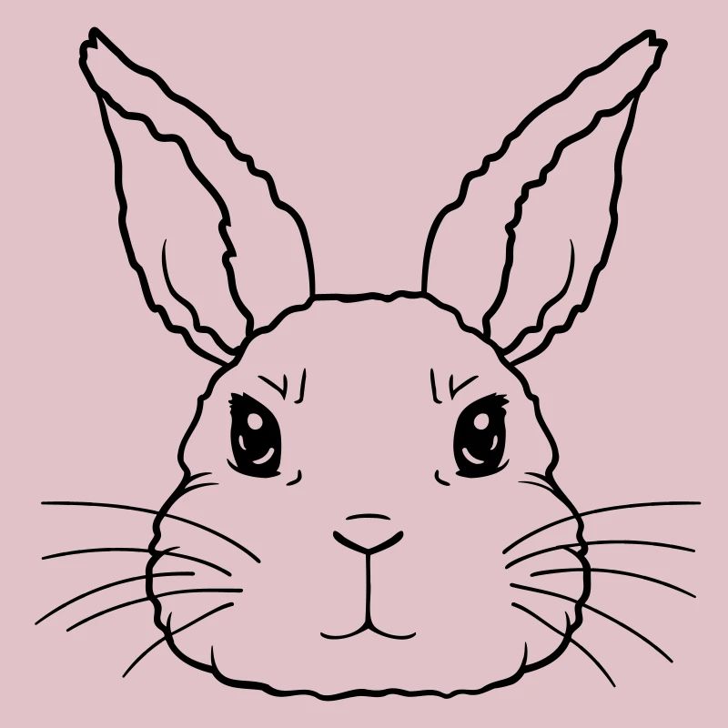Face cute little rabbit
