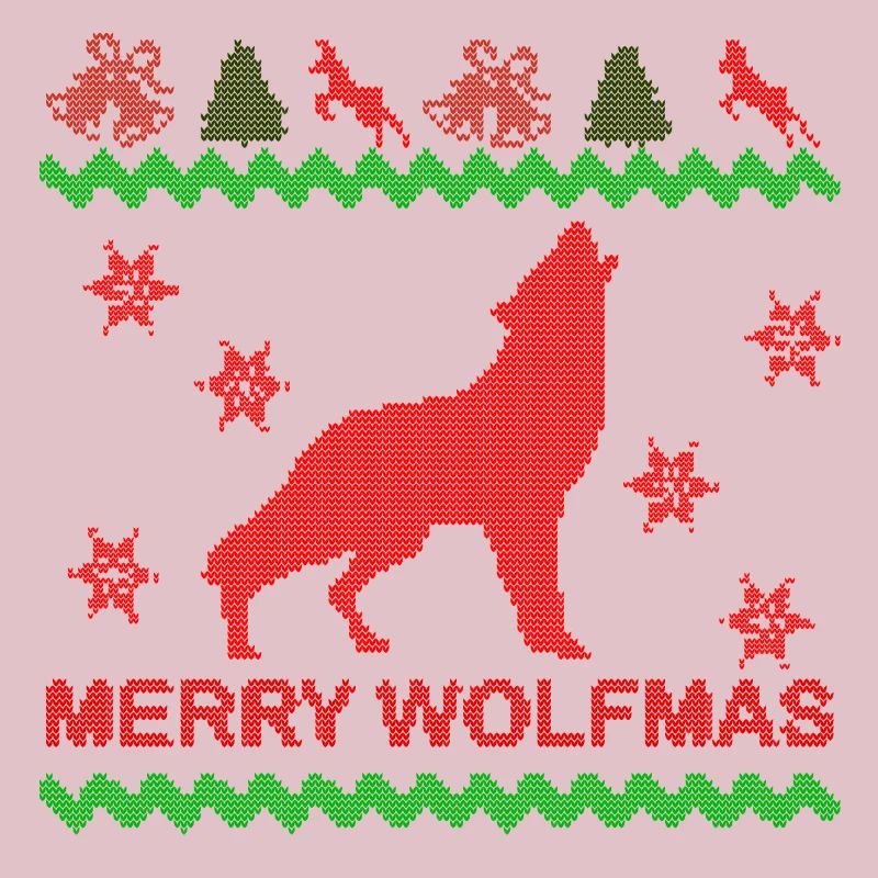 Merry Wolfmas Wolf Pull de Noël Moche