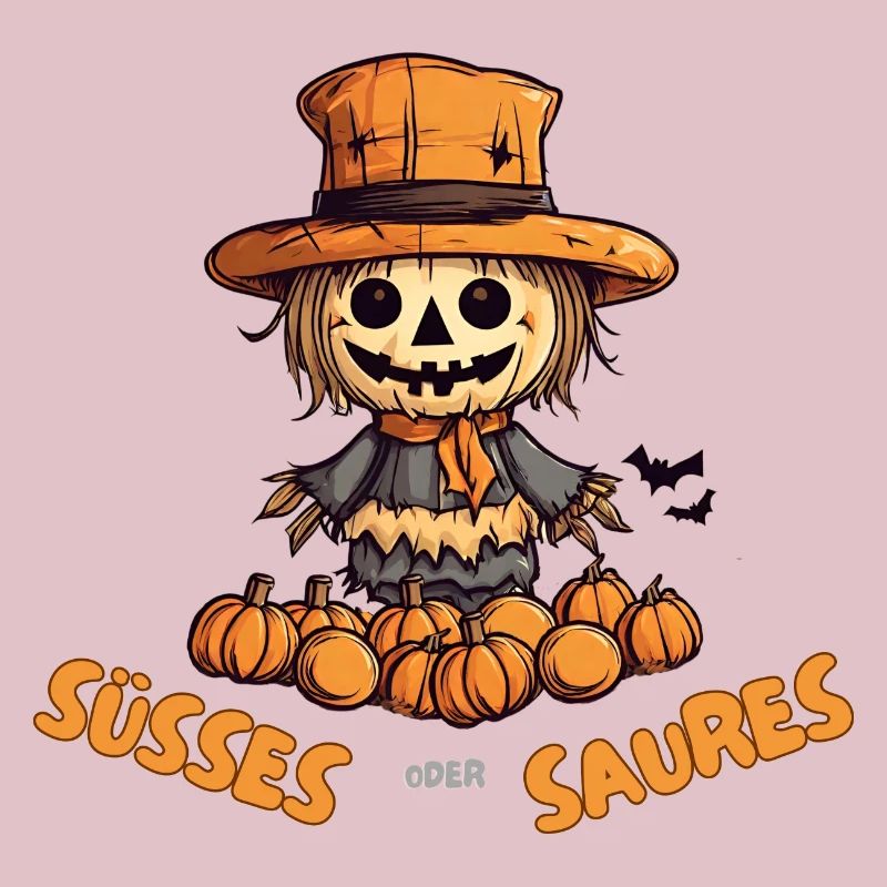 Süßes oder Saueres Halloween Vogelscheuche