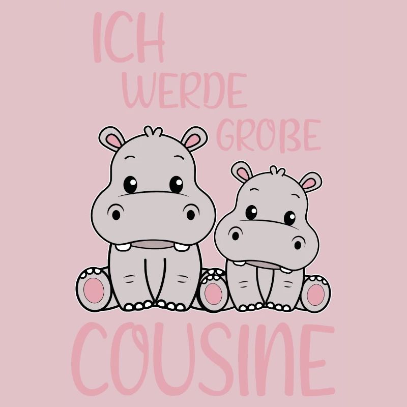 Bald Große Cousine Nilpferde Mädchen Nachwuchs