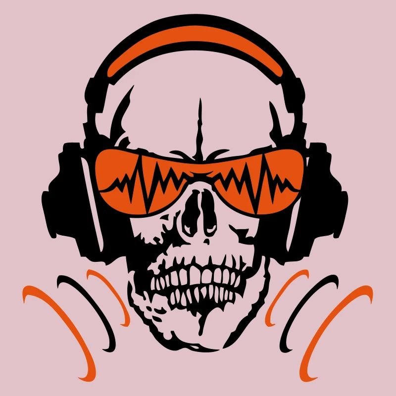 Kopfhörer Equalizer DJ Schädel Kopf Schädel 4