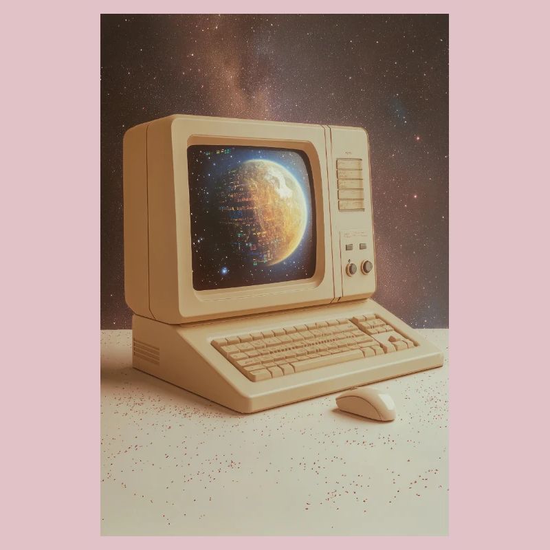 Retro Computer Meets Outer Space