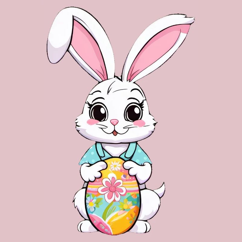 Easter bunny with Easter eggs