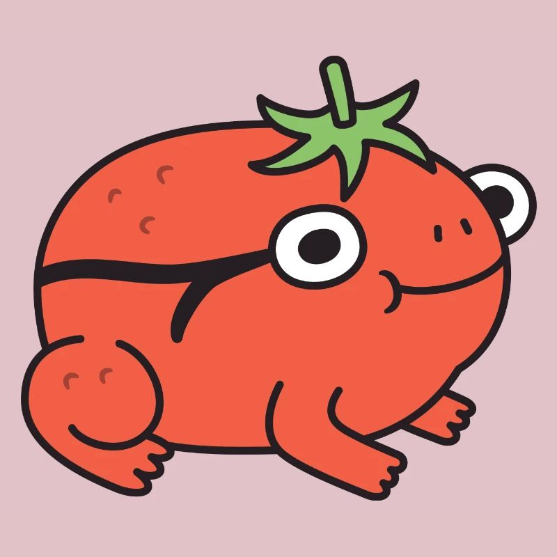 Cute Tomato Frog Doodle
