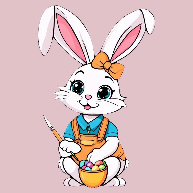 Easter bunny with Easter eggs