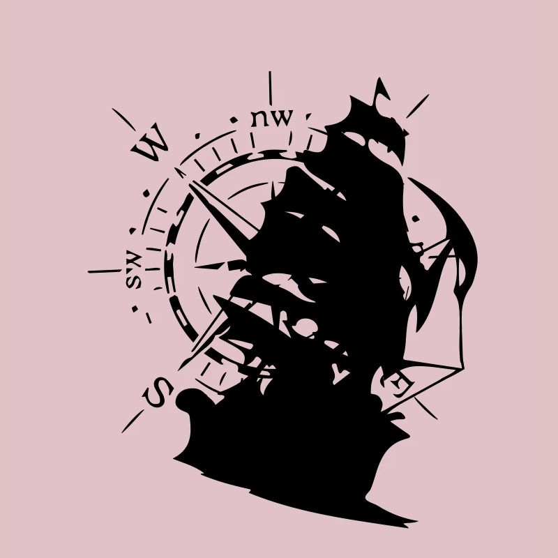 WindRose mit Segelschiff | Freizeimode Bstyled