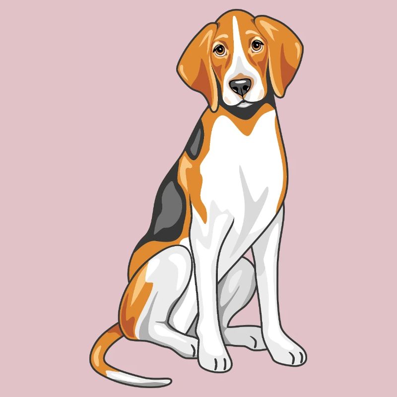 Sitzender Foxhound