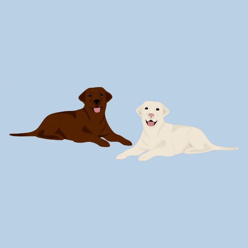 Bloder und brauner Labrador Hund Geschenk