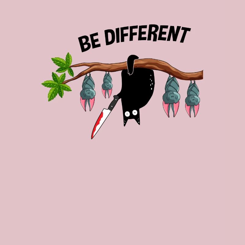 Lustige Be Different Katze mit Messer