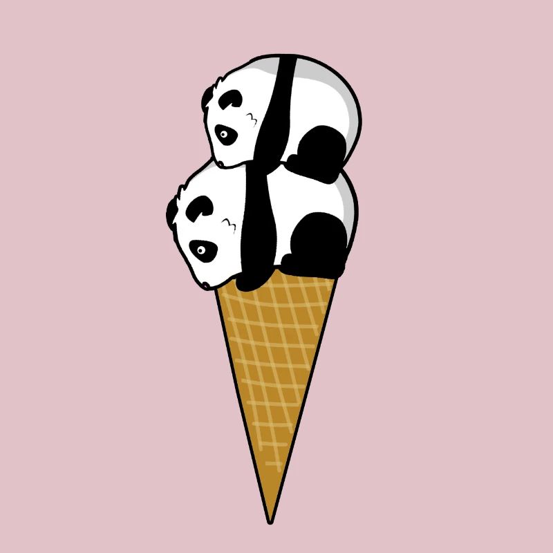 Lustiger Panda Eisbär Eis Geschenk