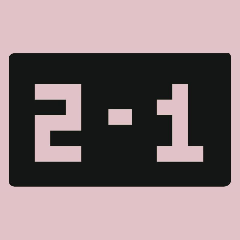 Retrogaming Score 2 to 1 Won Pixelated