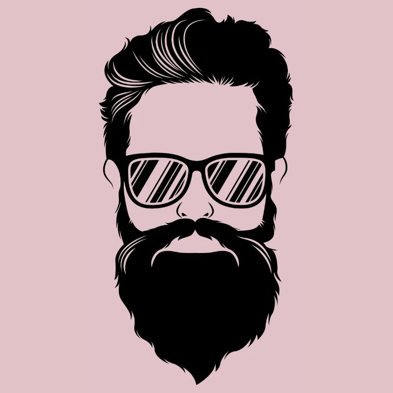hipster kopf bart cool