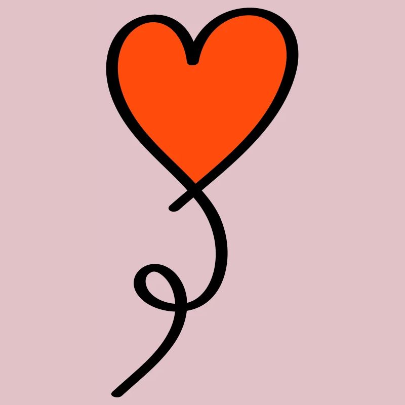 Heart on a thread two-tone