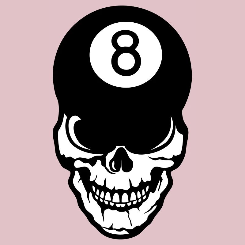 billiard ball head skull crane