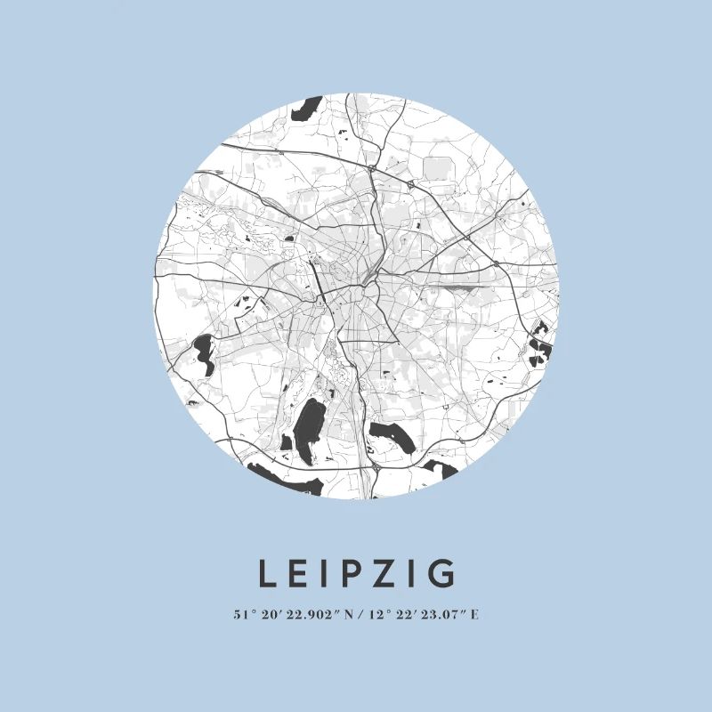 Leipzig Saxony map city map citymap map