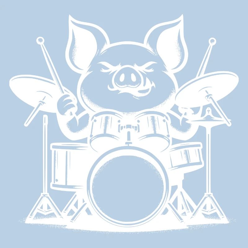 Conception de batterie de cochon drôle