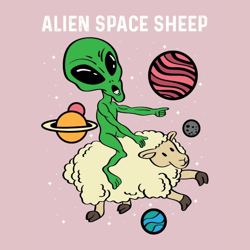 Alien Space Sheep Astronaut oder Weltraumpilot Ges